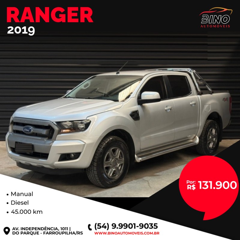ranger 2.2 xls 4x4 cd 16v diesel 4p automatico 2019 farroupilha