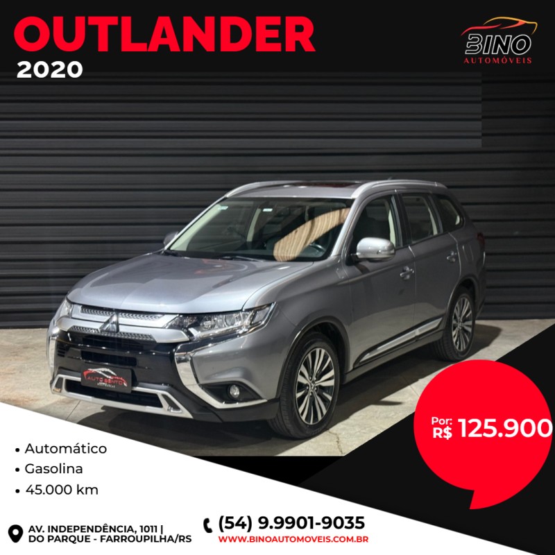 outlander 2.0 hpe 4x4 mivec sport flex 4p automatico 2020 farroupilha