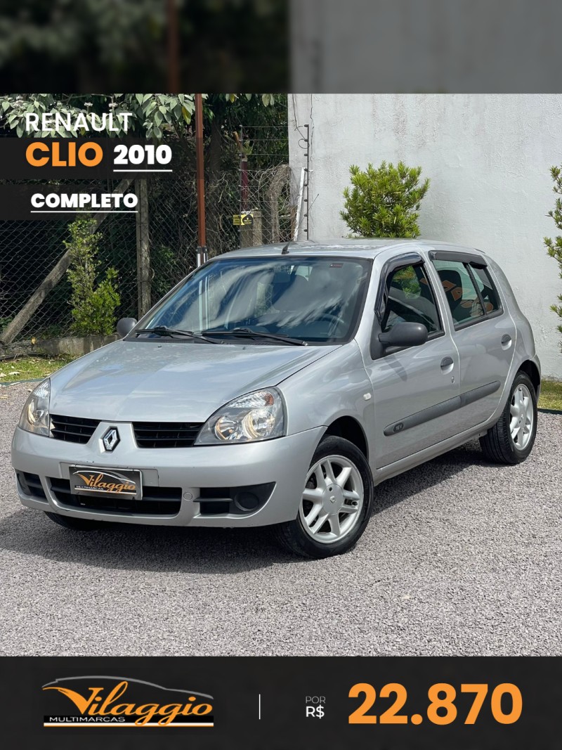 RENAULT - CLIO - 2009/2010 - Prata - R$ 22.870,00