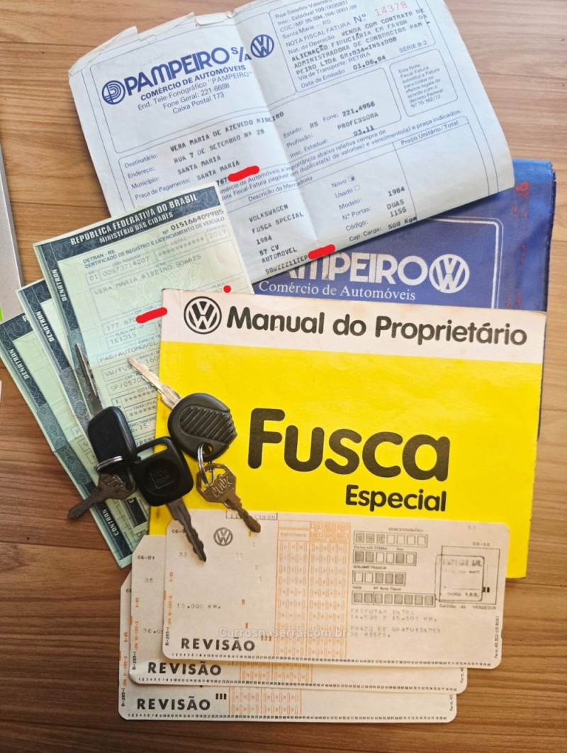 FUSCA 1.6 8V GASOLINA 2P MANUAL - 1984 - LAJEADO