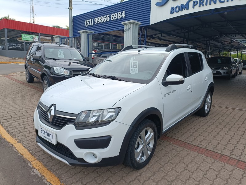 sandero 1.6 stepway easy r 16v flex 4p automatico 2016 bom principio