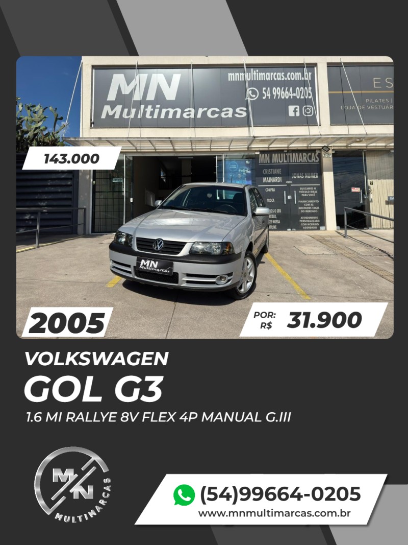 gol 1.6 mi rallye 8v flex 4p manual g.iii 2005 bento goncalves