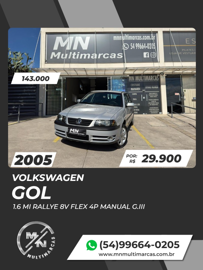 gol 1.6 mi rallye 8v flex 4p manual g.iii 2005 bento goncalves