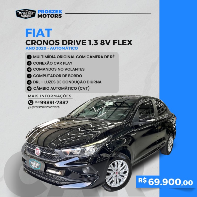 cronos 1.3 drive flex 4p automatico 2020 canoas