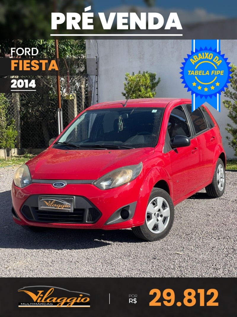FORD - FIESTA - 2013/2014 - Vermelha - R$ 29.812,00