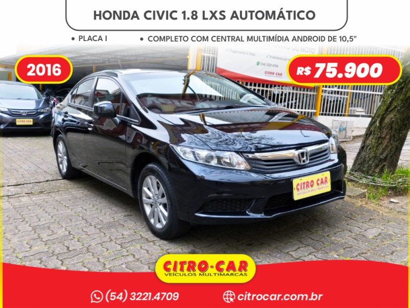 civic 1.8 lxs 16v flex 4p automatico 2016 caxias do sul