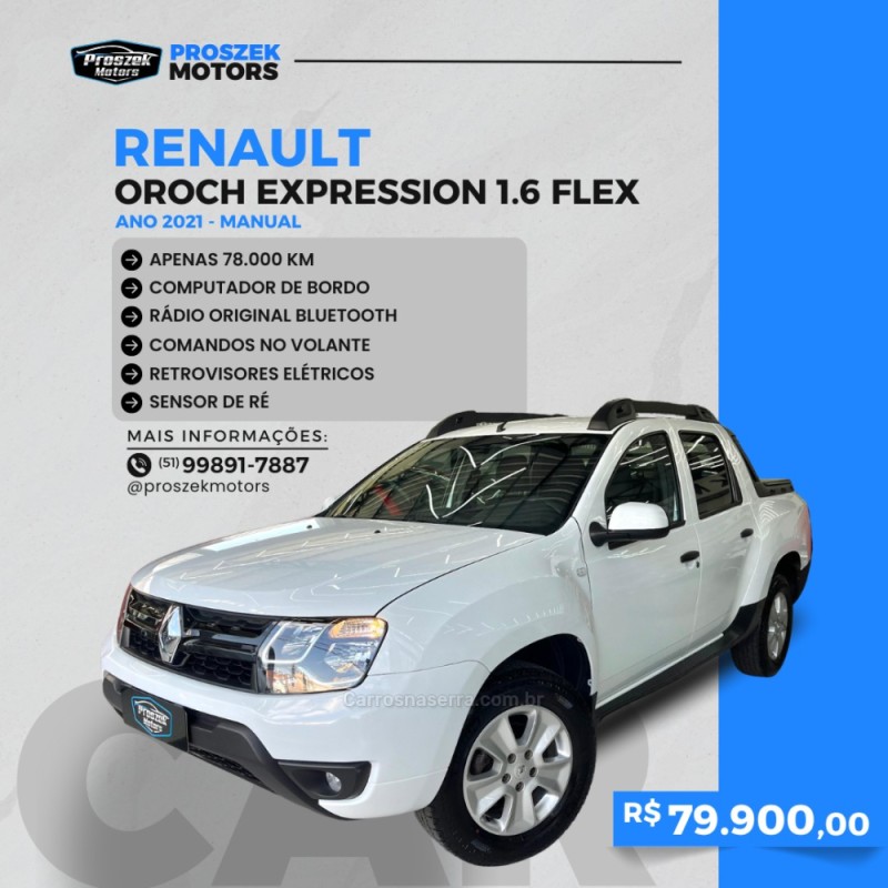 duster oroch 1.6 16v flex expression 4p manual 2021 canoas