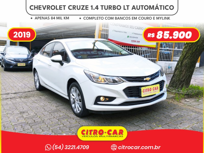 cruze 1.4 turbo lt 16v flex 4p automatico 2019 caxias do sul