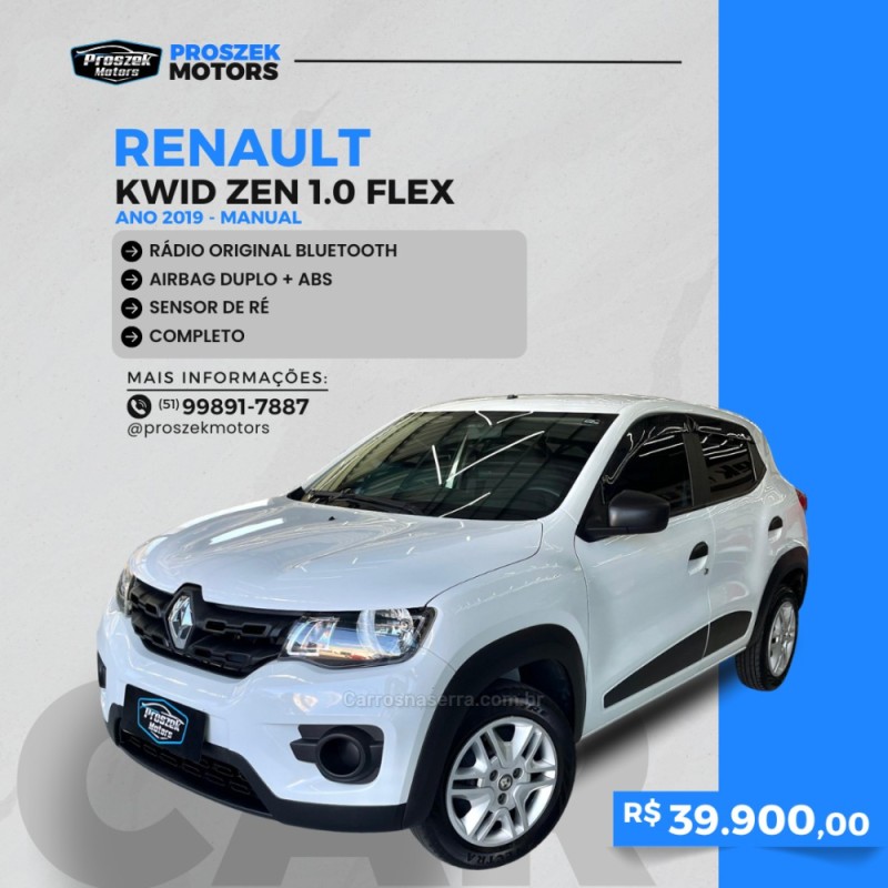 kwid 1.0 12v sce flex zen manual 2019 canoas