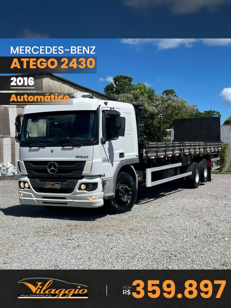 MERCEDES-BENZ - ATEGO 2430 - 2015/2016 - Branca - R$ 359.897,00