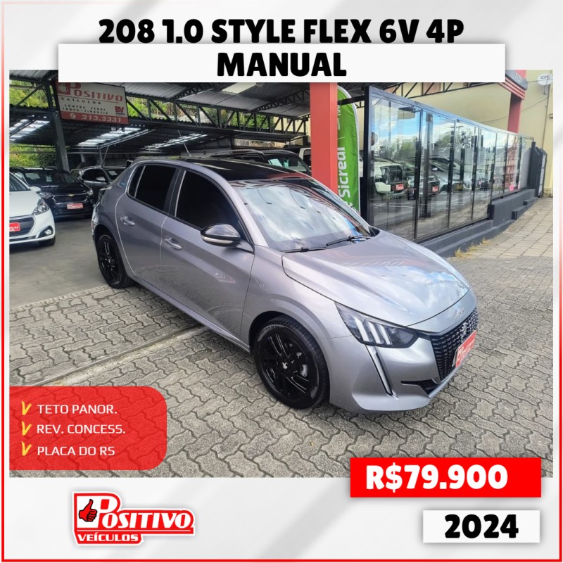 208 1.0 style flex 6v 4p manual 2024 caxias do sul