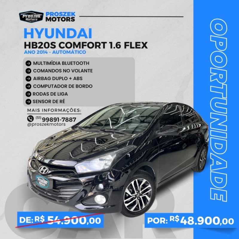 hb20s 1.6 comfort style 16v flex 4p automatico 2014 canoas