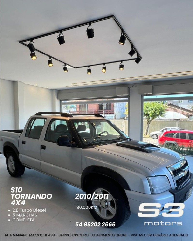 s10 2.8 tornado 4x4 cd 12v turbo electronic intercooler diesel 4p manual 2011 caxias do sul