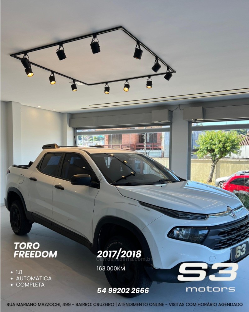 toro 1.8 16v evo flex freedom automatico 2018 caxias do sul