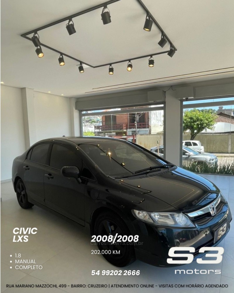civic 1.8 lxs 16v flex 4p manual 2008 caxias do sul