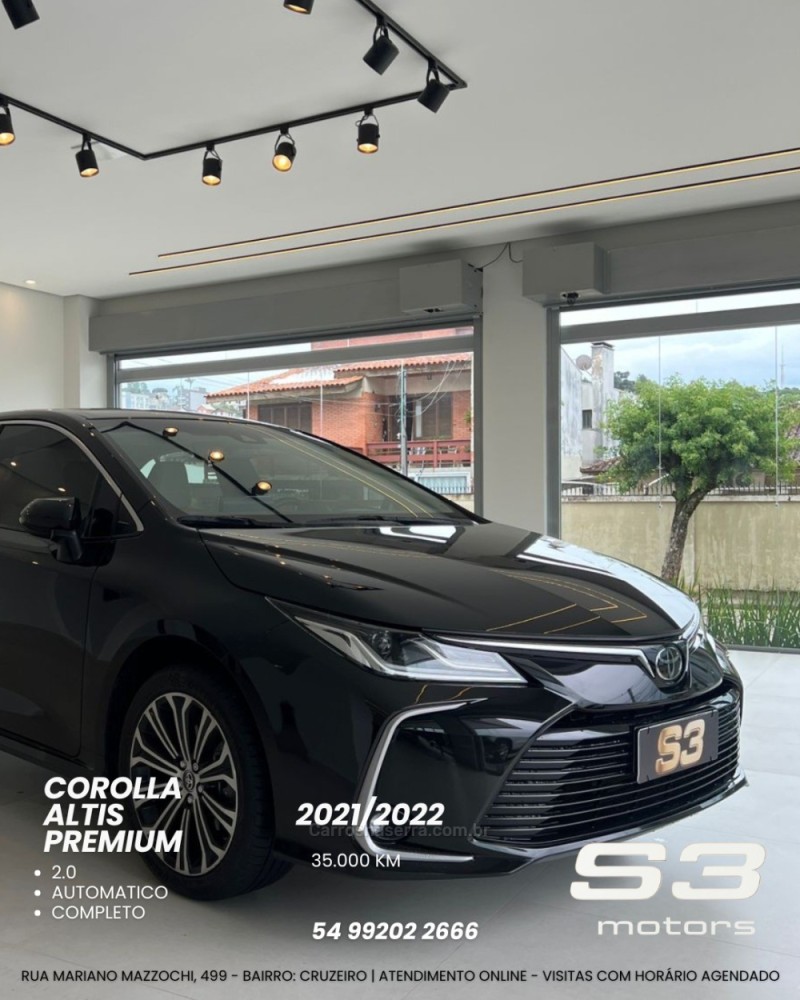 corolla 2.0 altis premium 16v flex 4p automatico 2022 caxias do sul