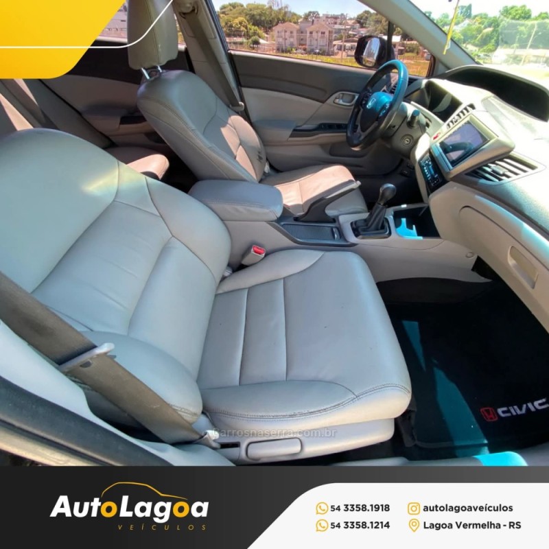 CIVIC 1.8 LXS 16V FLEX 4P MANUAL - 2014 - LAGOA VERMELHA