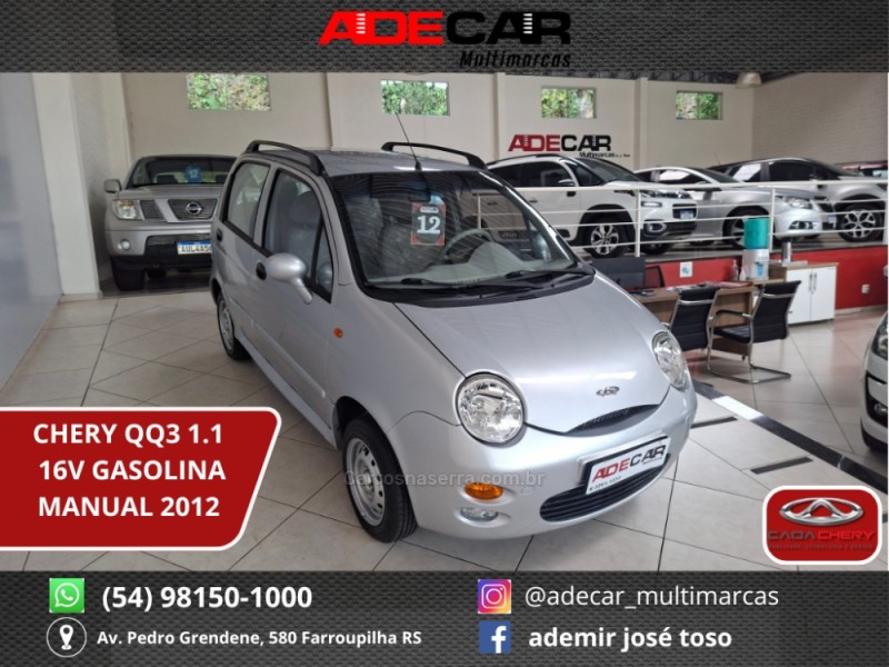 QQ 1.1 MPFI 16V GASOLINA 4P MANUAL - 2012 - FARROUPILHA