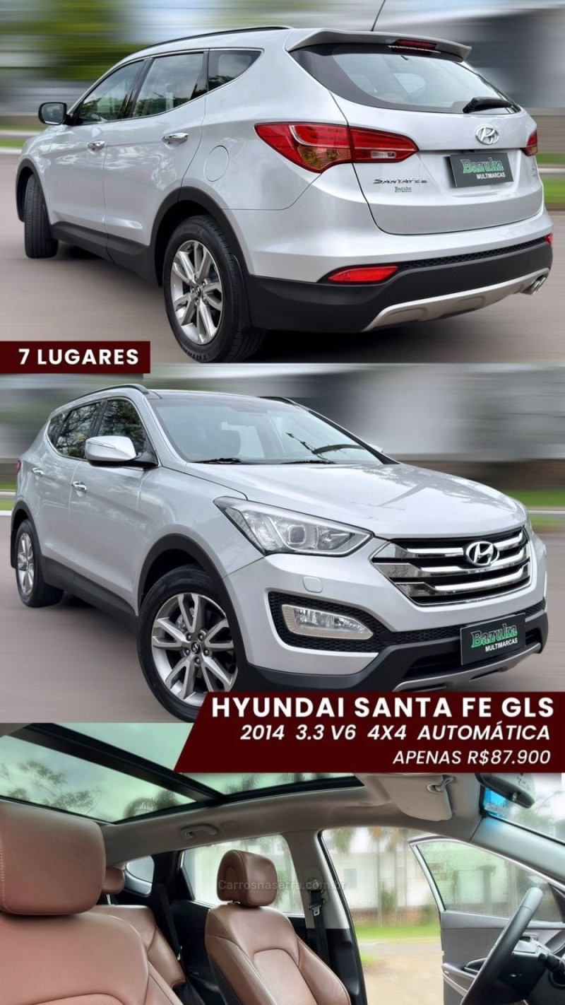 SANTA FÉ 3.3 MPFI 4X4 7 LUGARES V6 270CV GASOLINA 4P AUTOMÁTICO - 2014 - NOVO HAMBURGO