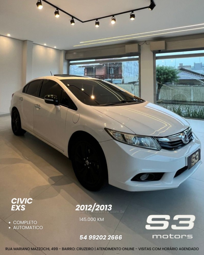 civic 1.8 exs 16v gasolina 4p automatico 2013 caxias do sul