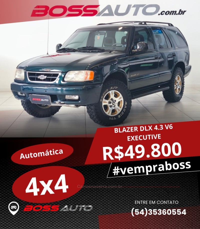 blazer 4.3 sfi dlx executive 4x4 v6 12v gasolina 4p automatico 1998 caxias do sul