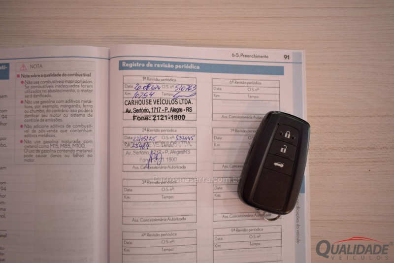 COROLLA 1.8 ALTIS PREMIUM 16V HÍBRIDO 4P AUTOMÁTICO - 2023 - SANTA CRUZ DO SUL