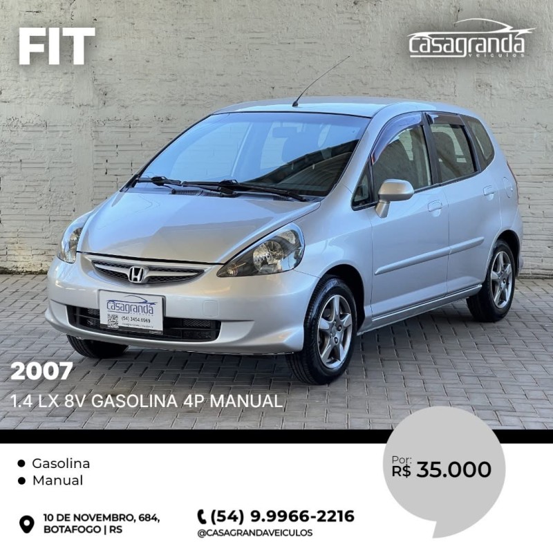 fit 1.4 lx 8v gasolina 4p manual 2007 bento goncalves