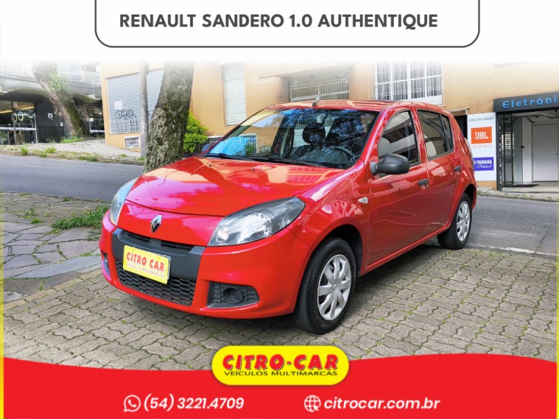 SANDERO 1.0 AUTHENTIQUE 16V FLEX 4P MANUAL - 2014 - CAXIAS DO SUL