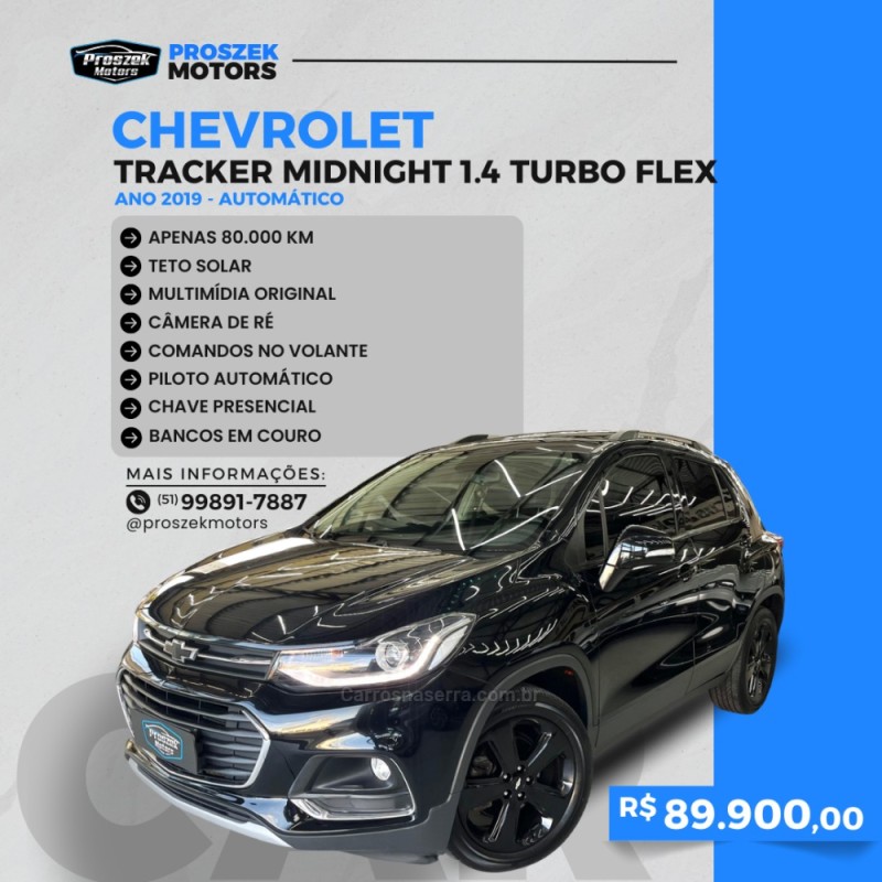tracker 1.4 16v midnight turbo flex 4p automatico 2019 canoas
