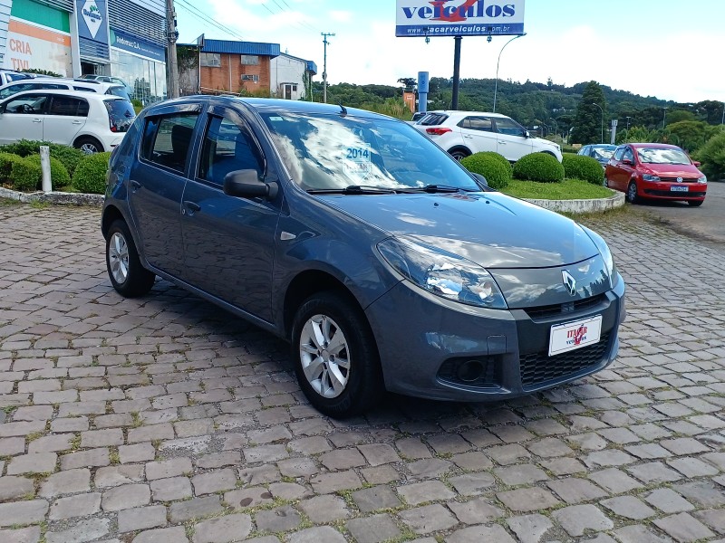 sandero 1.0 authentique 16v flex 4p manual 2014 flores da cunha