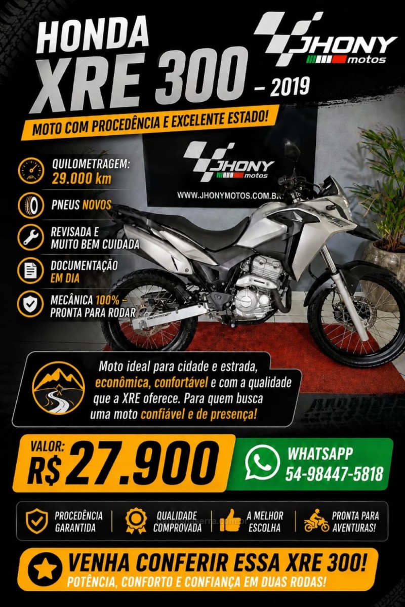 xre 300 abs 2019 caxias do sul