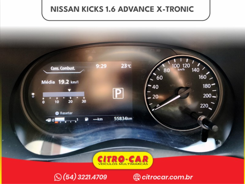 KICKS 1.6 ADVANCE 16V FLEX 4P AUTOMÁTICO - 2022 - CAXIAS DO SUL