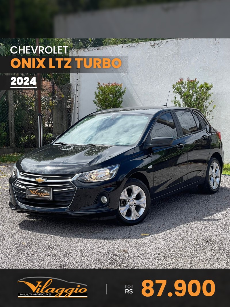 CHEVROLET - ONIX - 2023/2024 - Preta - R$ 87.900,00
