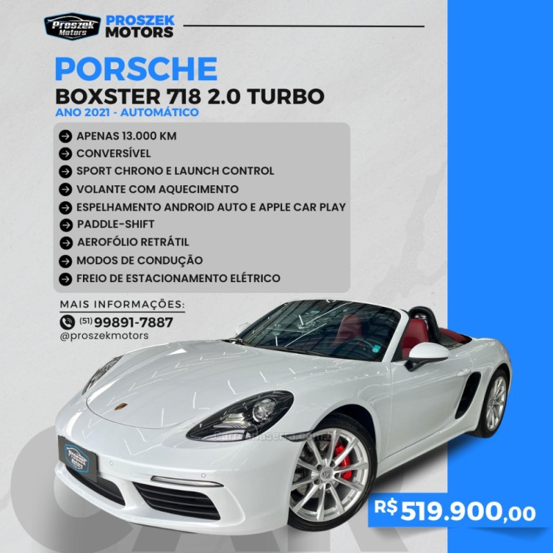 718 2.0 boxster h4 16v gasolina 2p pdk 2021 canoas