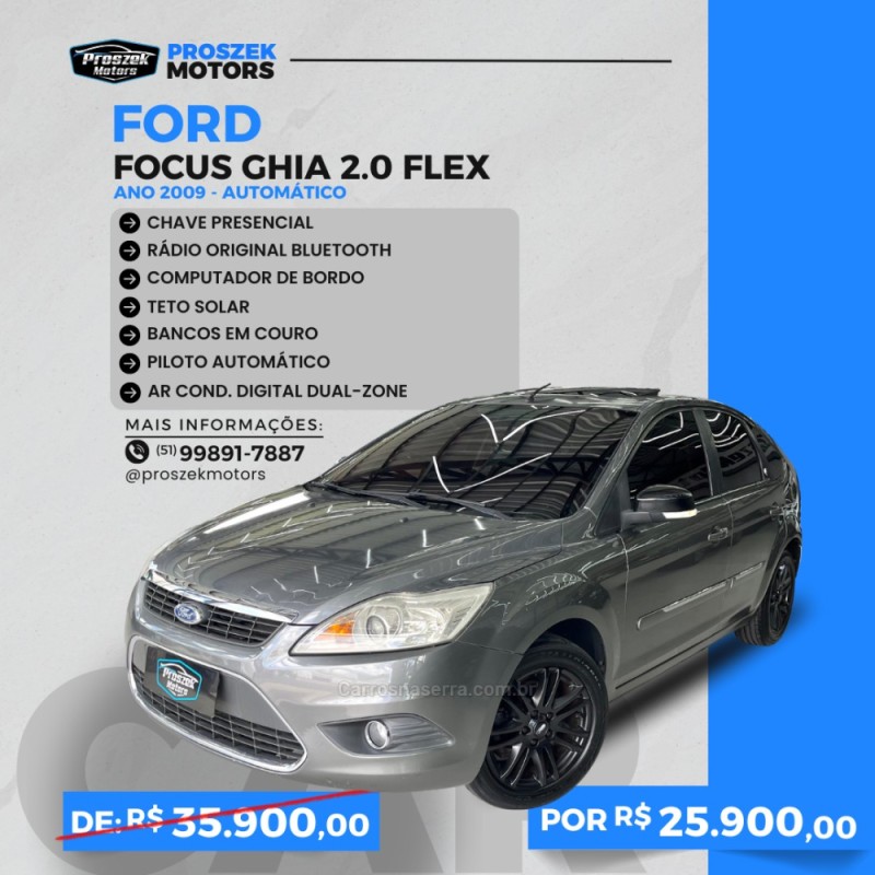 focus 2.0 ghia 16v flex 4p automatico 2009 canoas