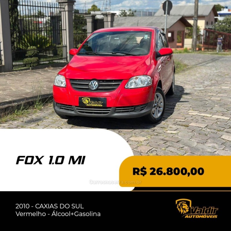 fox 1.0 mi 8v flex 4p manual 2010 caxias do sul