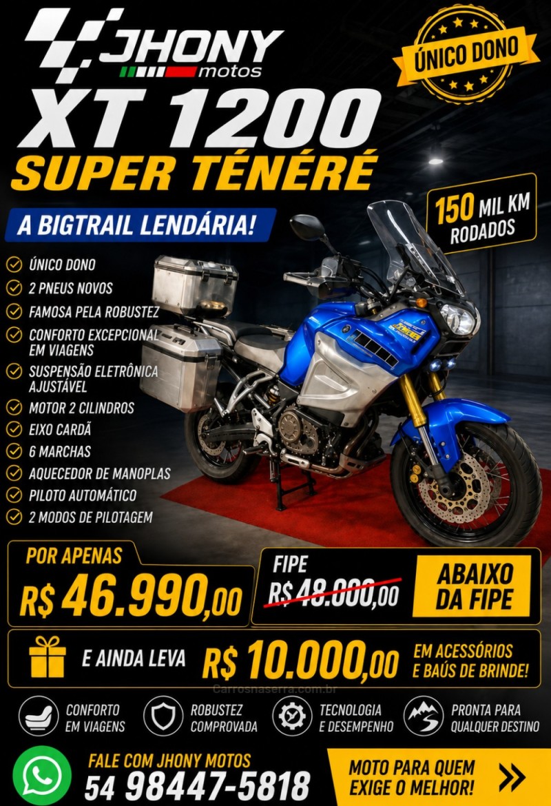xt1200z super tenere 2013 caxias do sul