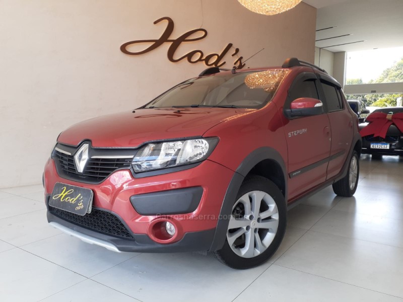 sandero 1.6 stepway 8v flex 4p automatizado 2015 canela
