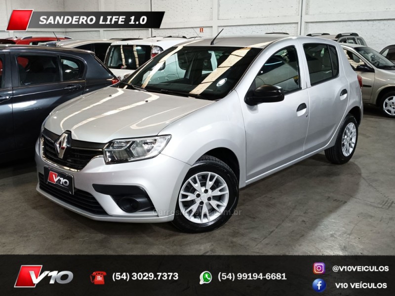 sandero 1.0 life 12v flex 4p manual 2021 caxias do sul