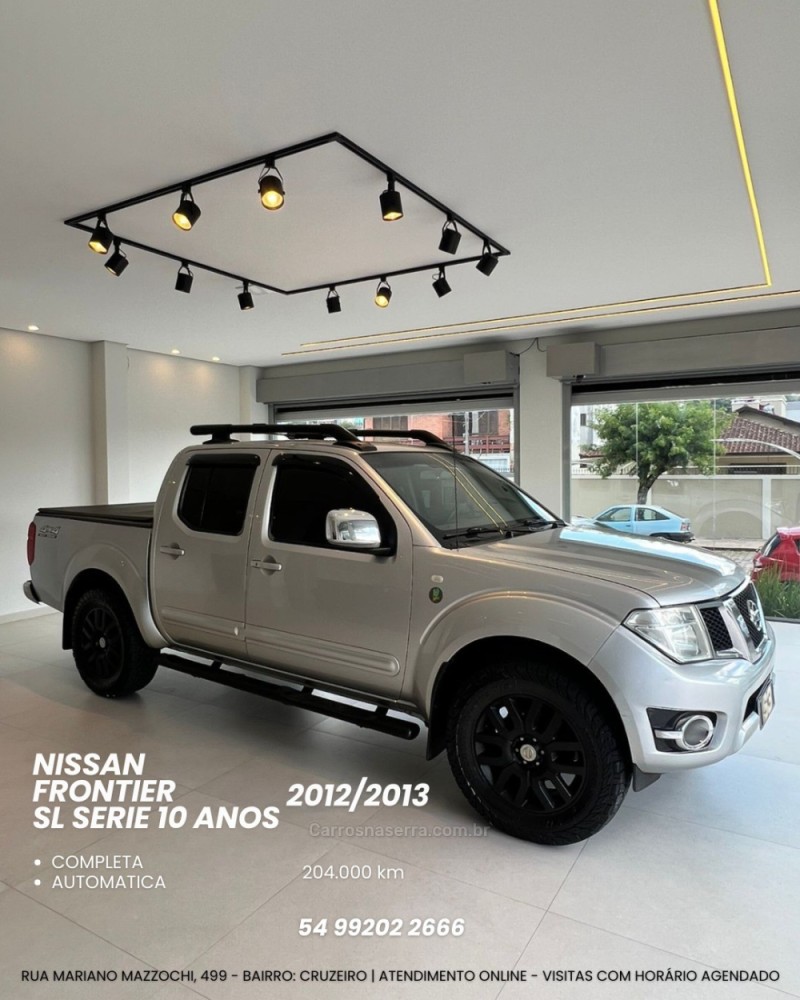 frontier 2.5 sl 10 anos 4x4 cd turbo eletronic diesel 4p automatico 2013 caxias do sul
