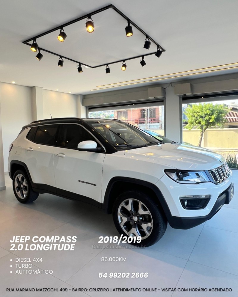 compass 2.0 16v diesel longitude 4x4 automatico 2019 caxias do sul