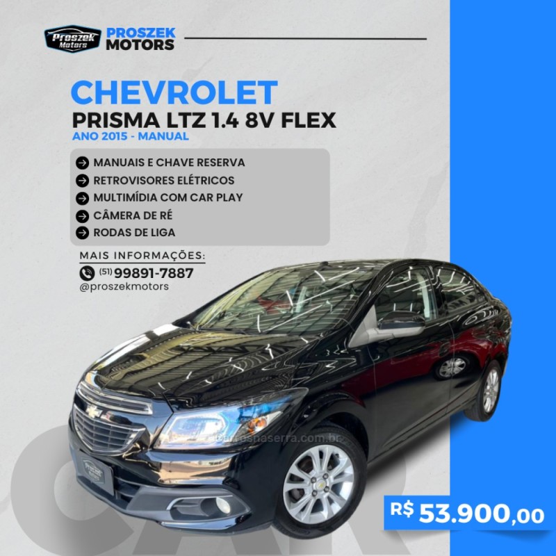 prisma 1.4 mpfi ltz 8v flex 4p manual 2015 canoas