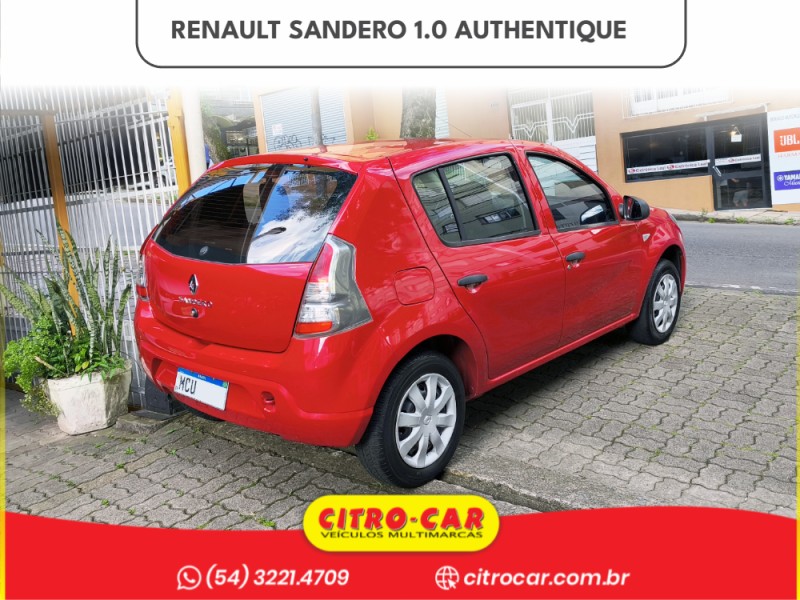 SANDERO 1.0 AUTHENTIQUE 16V FLEX 4P MANUAL - 2014 - CAXIAS DO SUL