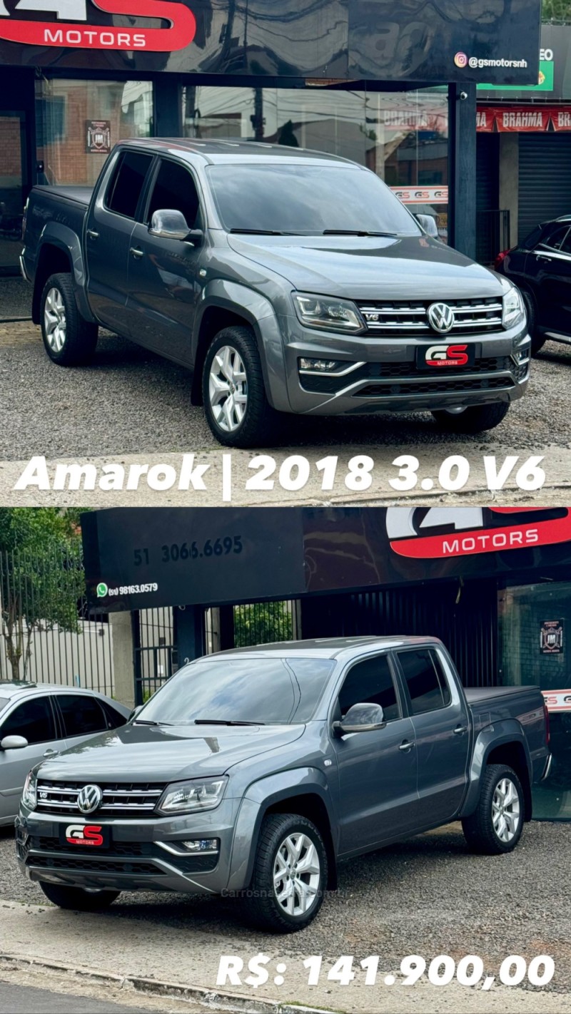 AMAROK 3.0 V6 TDI HIGHLINE CD DIESEL 4MOTION AUTOMÁTICO - 2018 - NOVO HAMBURGO