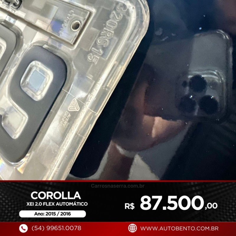 COROLLA 2.0 XEI 16V FLEX 4P AUTOMÁTICO - 2016 - BENTO GONçALVES