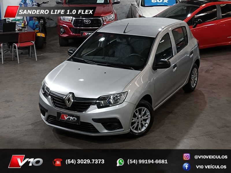 sandero 1.0 life 12v flex 4p manual 2021 caxias do sul