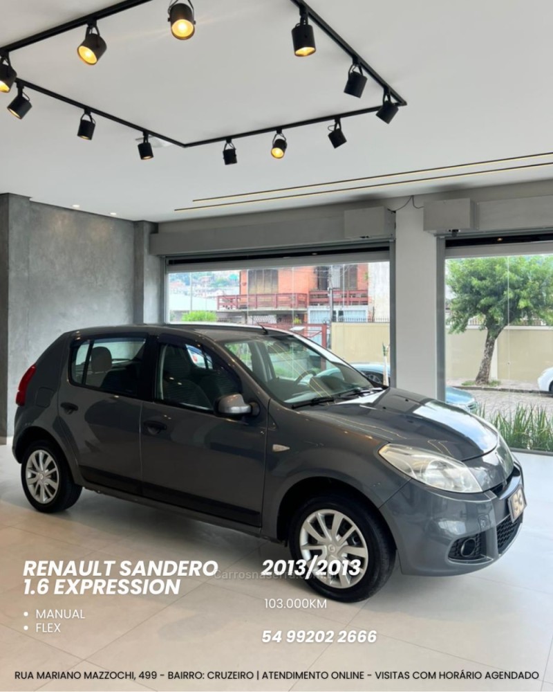 sandero 1.6 expression 16v flex 4p manual 2013 caxias do sul