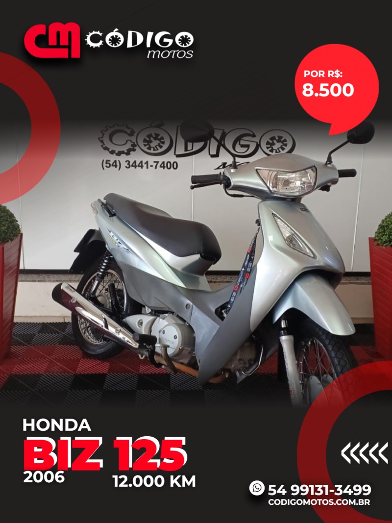 HONDA - BIZ 125 - 2006/2006 - Prata - R$ 8.500,00