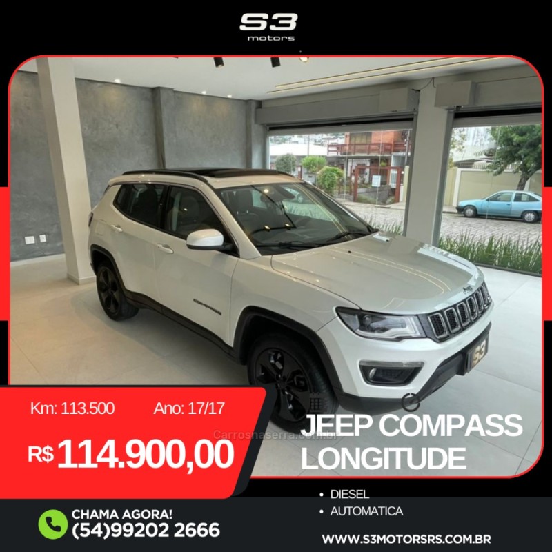 compass 2.0 16v diesel longitude 4x4 automatico 2017 caxias do sul