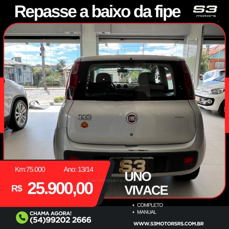 UNO 1.0 EVO VIVACE 8V FLEX 4P MANUAL - 2014 - CAXIAS DO SUL